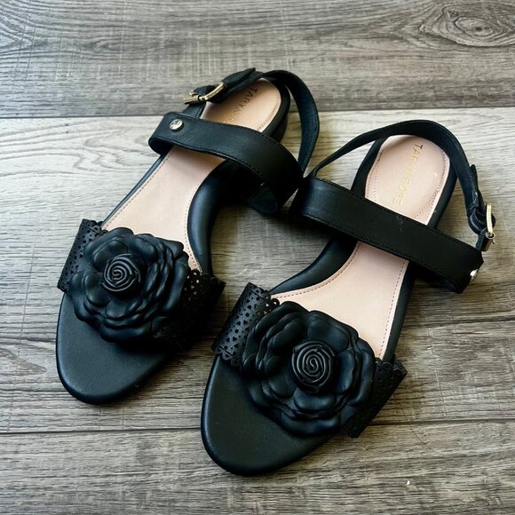 Taryn Rose Virginia Leather Orthotic Sandals Adjustable Lightweight Floral - Picture 1 of 7